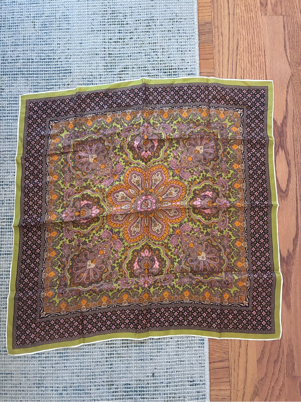 Vintage-Inspired Paisley Silk Scarf